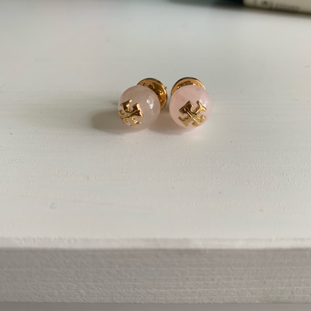 Tory Burch Logo Stud Earrings